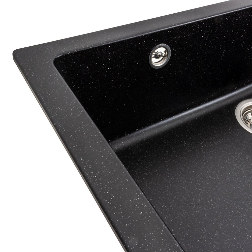 Гранітна мийка для кухні Platinum 7945 Paruana матова Чорний металік Коломия - фото 5