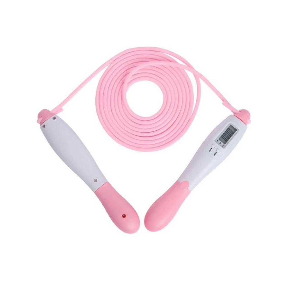 Швидкісна скакалка з лічильником EasyFit EF-1916-WP білий-рожевий Вінниця - фото 2