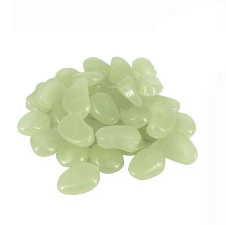 Фосфорні камінці в акваріум молочні, світяться салатовим - у наборі 10штук, (розмір одного каменю 1,5-2,5 см) Київ - фото 1