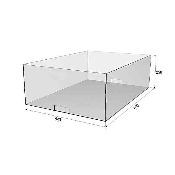 Коробка акрилова з ручками EKOSTAR 780х540х250 Київ