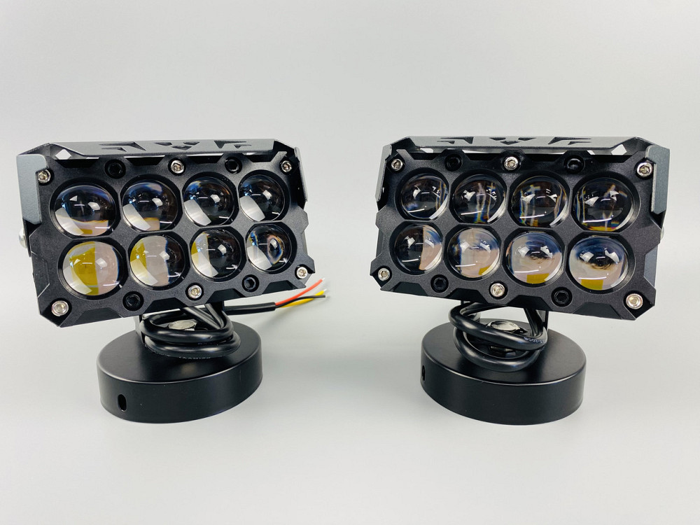 Фара LED 47W комплект, біле та жовте світло, 8 лінз Мукачево - фото 5