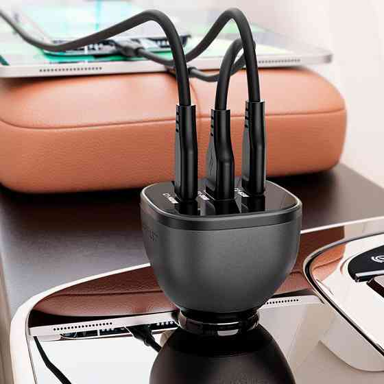 Автомобільний зарядний пристрій ACEFAST B14 165W (2*USB-C+USB-A) 3-port car charger Black Київ