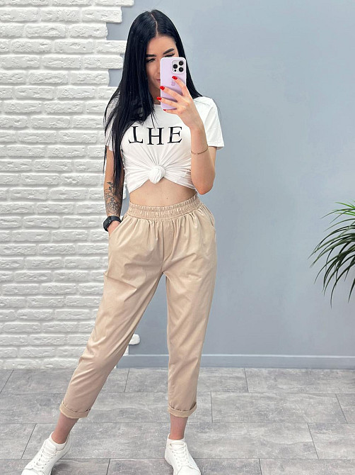 Літні штани з підворотом "Hunter" оптом | Батал | Розпродаж моделі Київ - фото 2