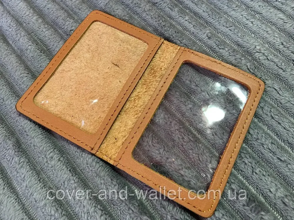 Шкіряна обкладинка для маленьких авто документів чорного кольору Puos Київ - фото 5