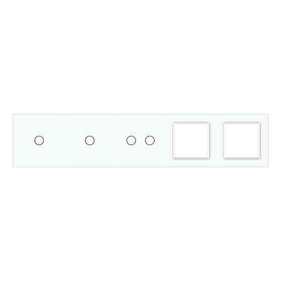 LIVOLO Рамка 5-постова для двох 1-сенсорних, одного 2-сенсорного вимикача і двох розеток (1-1-2 Коломыя