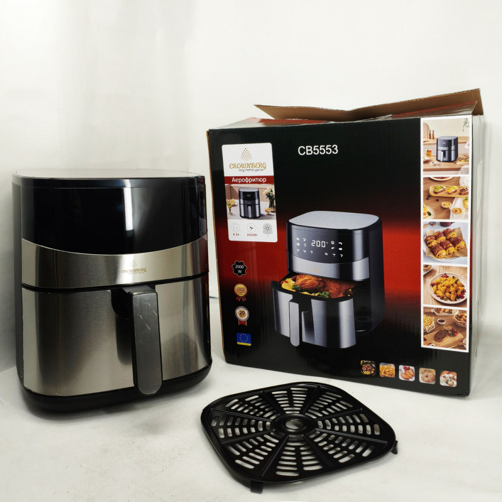 Фритюрница без масла и жира Crownberg CB-5553 6.5Л 1600Вт, Мульти фритюрница, Аэрогриль для мяса QY-70 Львов - изображение 7