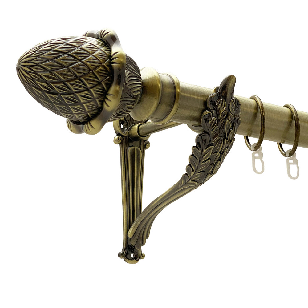 Карниз Orvit Цинара металевий однорядний ретро Антик 35 мм 160 см (00-00011563) Львів - фото 1