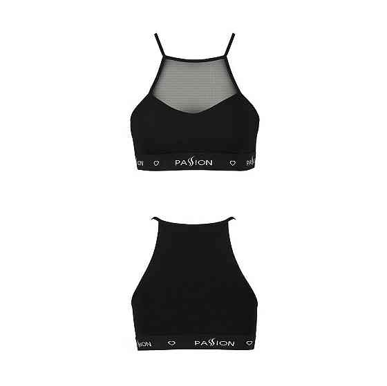 Спортивний топ з прозорою вставкою Passion PS006 TOP L, black Sex Aura Київ