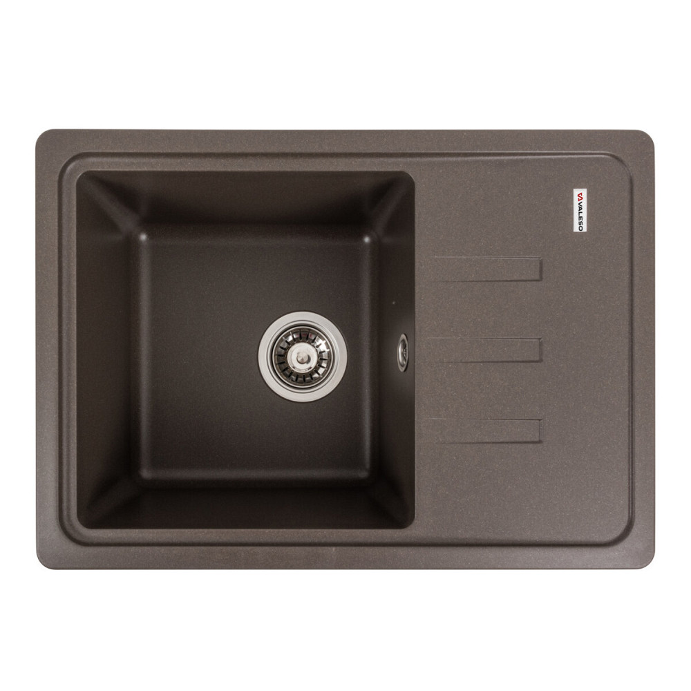 VALESO Гранітна мийка для кухні VALESO LIANA 6243 матова Темна скеля Коломыя - изображение 1