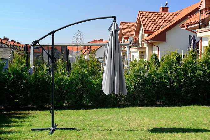Парасоля садова кутова з нахилом 3 м Avko Garden + чохол Сірий Київ - фото 4