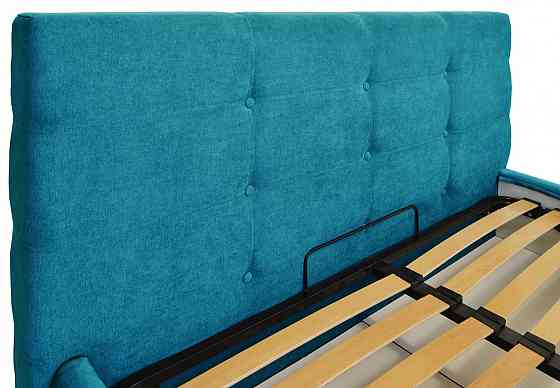 Ліжко Двоспальне Manchester Comfort 180 х 190 см З підйомним механізмом та нішою для білизни Блакитний Київ