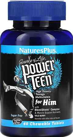 Мультивитамины для мальчиков-подростков NaturesPlus Power Teen His Chewable - 60 tabs Киев