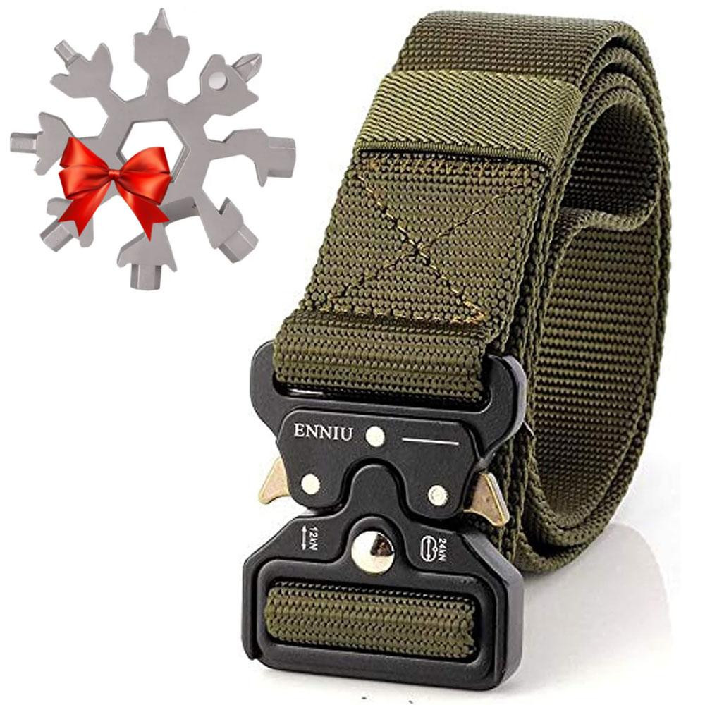Тактический ремень Tactical Belt + Подарок Мультитул Снежинка / Армейский ремень  с пряжкой Cobra 125 см Киев - изображение 1