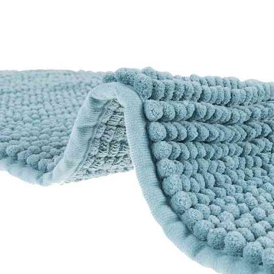 Коврик для ванны и душа из мягкого длинного ворса Bathlux нескользящий, прорезиненный Бирюзовый Каменец-Подольский