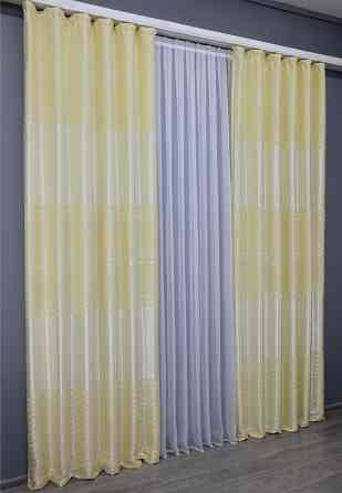 Комплект готових штор VR-Textil Софт № 1381ш Молочний 150х270 см 2 шт (33-0254) Київ