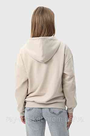 Худі на блискавці жіноче базове RAY PREMIUM LOOSE бежеве (U0409W-Cream) XXL Київ