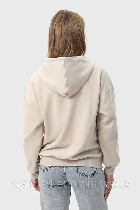 Худі на блискавці жіноче базове RAY PREMIUM LOOSE бежеве (U0409W-Cream) XXL Київ - фото 4