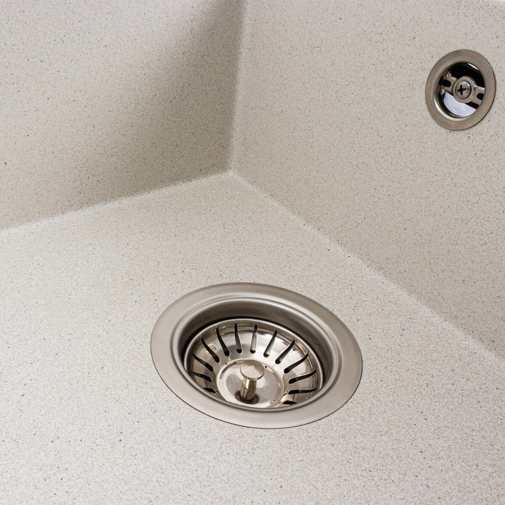 Гранітна мийка для кухні VALESO AZURIT 7950 матова Біла в крапку Коломыя - изображение 3