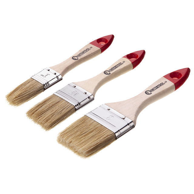 Набір пензлів флейцевих, 3 шт. (25, 38, 50 мм) INTERTOOL KT-1003 Киев - изображение 2