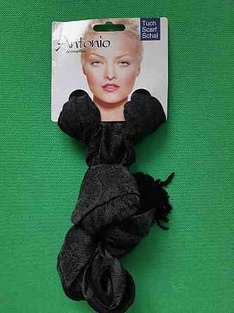 Шарф серый женский темный - размер шарфа приблизительно 160*60см, 100% полиэстер Киев