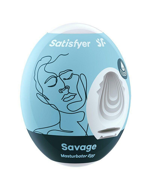 Самозмащувальний мастурбатор-яйце Satisfyer Masturbator Egg Savage, одноразовий, не потребує змазки Sex Aura Київ - фото 1