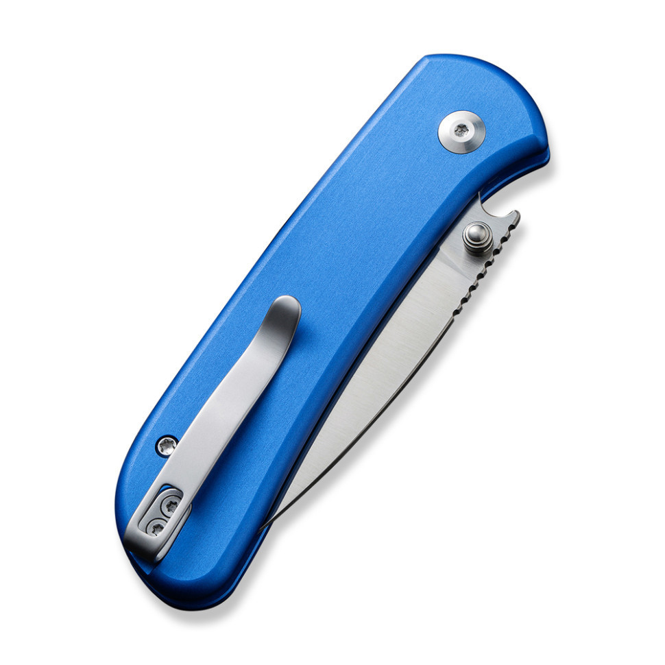 Нож складной Civvi Qubit Bright Blue Aluminum C22030E-3 Ровно - изображение 15
