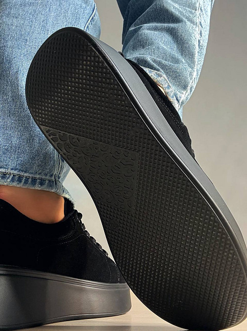 Кеди жіночі Hengji 537-8 замшеві на платформі чорні, 38, 24,5 см Київ - фото 9