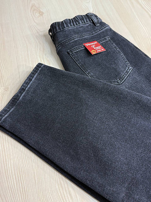 Джинсы женские Vanver 82219 Mom Baggy бананы на резинке стрейчевые черные, черный, З2, 32, 90 см, 116 см Киев - изображение 6