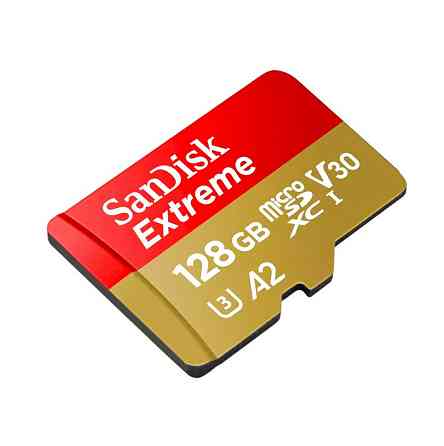 Карта памяти microSDXC (UHS-1 U3) SanDisk Extreme For Action Cams and Drones A2 128Gb class 10 V30 (R190MB/s,W90MB/s) (adapter) Киев