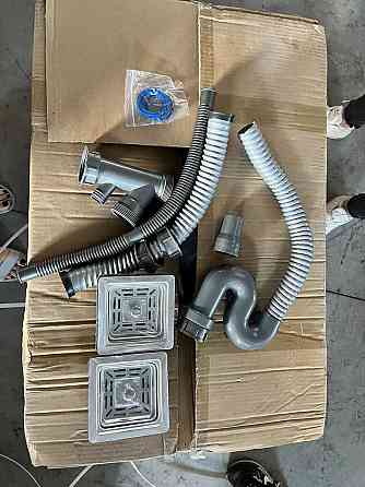 PLATINUM Сифон подвійний для мийок Handmade (квадратний сифон,квадратний перелив) Киев