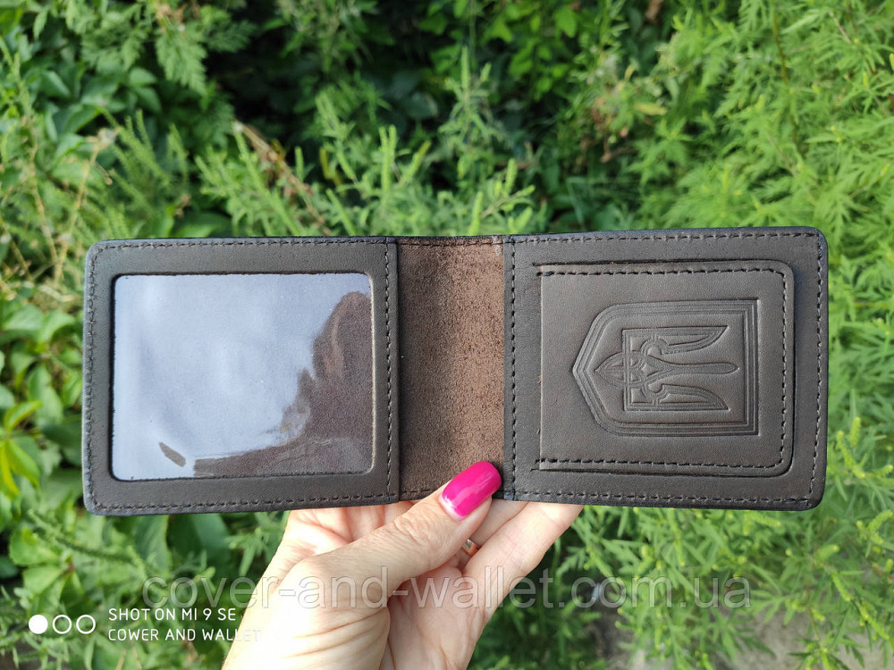 Кожаная обложка с карманом "Національна Гвардія Україна" Київ - фото 5