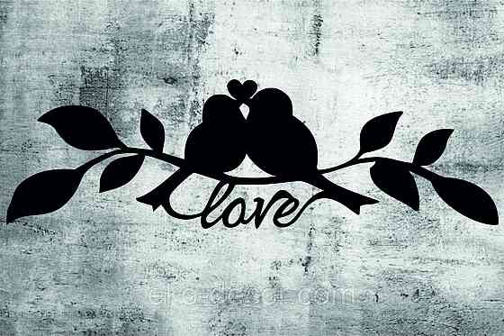 Декоративне настінне Панно  «Птахи» , Декор на стіну 70*21 см., Чорний Київ