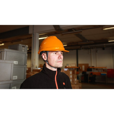 Каска захисна Neo Tools пластик ABS, пряжка для регулювання, помаранчева (97-225) Вінниця - фото 9