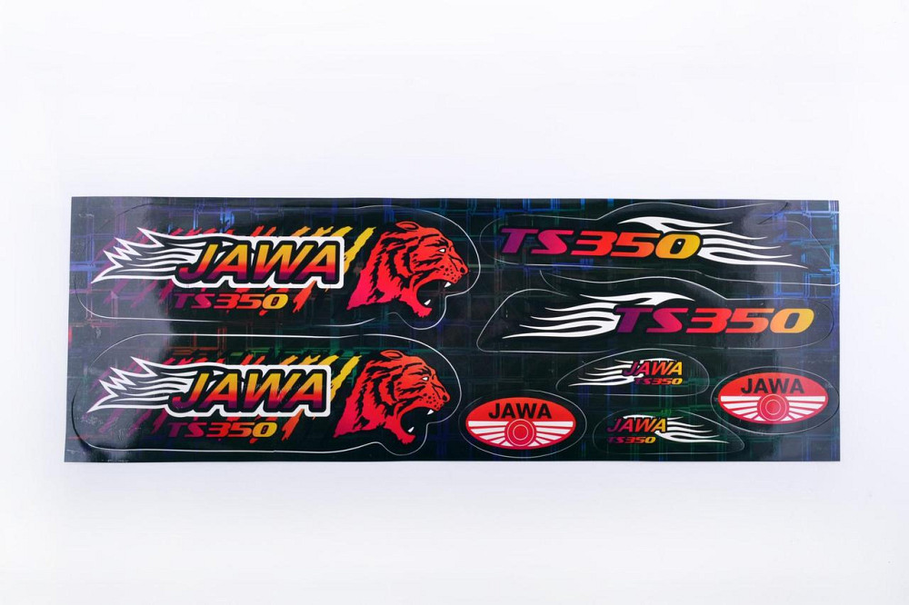 Наклейки (набір) мотоцикл Ява (48х16см, різнокольорові) Мукачево - фото 1