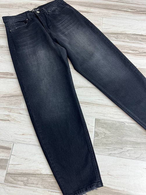 Джинси жіночі SL 6004 mom relax comfort jeans банани стрейчеві великі розміри чорні, чорний, 33, 33, 92 см, 119 см Київ - фото 6