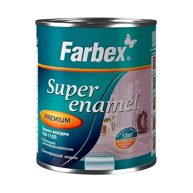Эмаль алкидная ПФ-115П зеленая ТМ Farbex -2.8 кг. Харьков - изображение 1