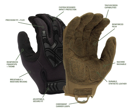 Тактичні рукавиці протиударні Venture Gear Tactical VGTG40 Heavy-Duty Impact Operator, пісочні, розмір XL (10) Київ