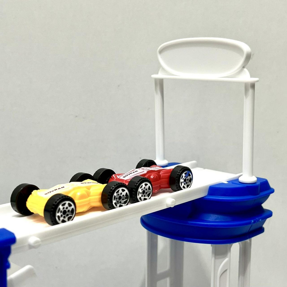 Трейлер ігровий гараж 2в1 інерційний з машинками звук світло поліція Синій (660-S17-18) Чернігів - фото 8