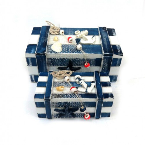 Скринька з дерева в морському стилі набір 2 шт. Київ - фото 1