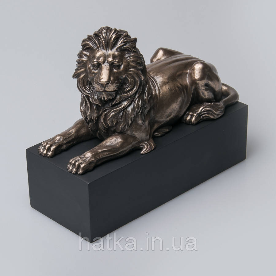 Статуэтка Veronese Лев на постаменте символ силы и мудрости 22х17 см полистоун с бронзовым покрытием 76538A4 Киев - изображение 1
