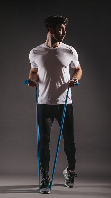 Еспандер петля гумка занять фітнесом пілатесом кросфітом реабілітації силових тренувань U-POWEX Fit 6.8 кг Київ - фото 10