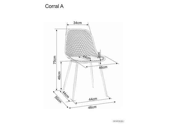 Стілець CORRAL A чорний каркас / чорний Дніпро