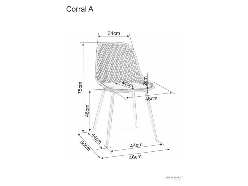 Стілець CORRAL A чорний каркас / чорний Дніпро - фото 3