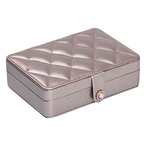 Yiwu Скринька для прикрас з еко шкіри 16×11×4.7 см органайзер для ювелірних виробів HP-5-30GOLD Коломыя