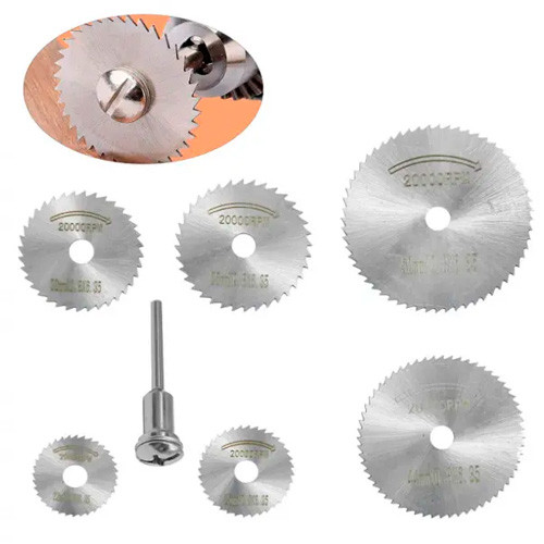 Набор отрезных кругов 6шт, дисковых пил 22-50мм для дремеля гравера, HSS сталь Винница - изображение 2