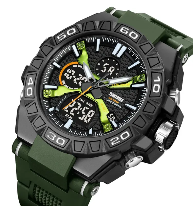Годинник чоловічий наручний спортивний Skmei 2220 (Зелений) Вінниця - фото 3