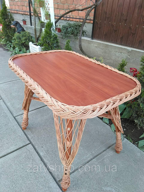 Плетеный стол из лозы обеденный Киев - изображение 3