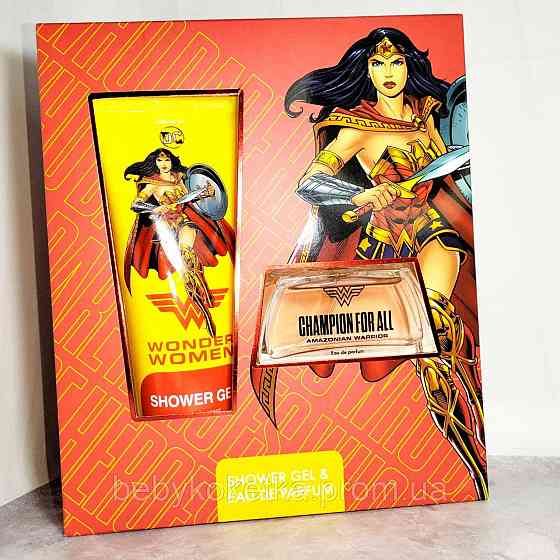 Дитячий набір доглядової косметики гель для душа та туалетна вода DC Comics Wonder Woman Львів