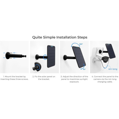 Солнечная панель Reolink Solar Panel 2 Black Винница - изображение 9