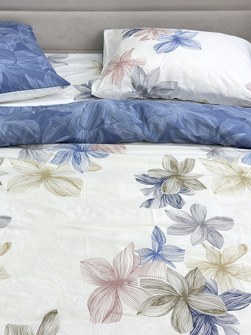 Ecotton Комплект постільної білизни Ecotton двоспальний 180х215 см двосторонній білий (21003АВ) Коломия - фото 1